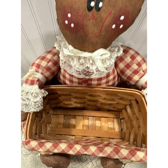 Gingerbread Man Themed Basket With Gingham Check Outfit & Chef Hat - Picture 4 of 7